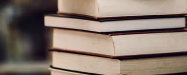 Open books arrayed in a row symbolizing impact