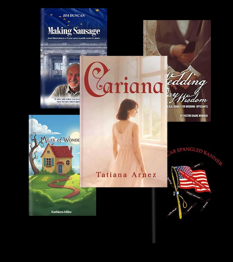 Collection of published book covers