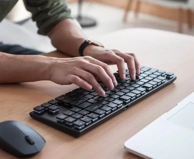 Vintage typewriter keys